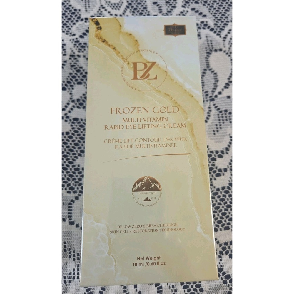 Below Zero  Frozen Gold Multivitamin Rapid Eye Lifting Cream 18 ml Sealed New
